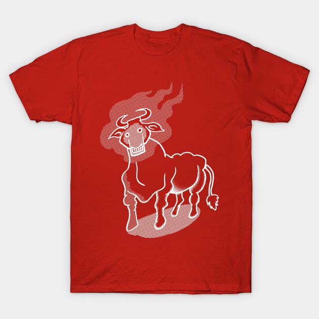 Black Snout Bull T-Shirt by saulogoki